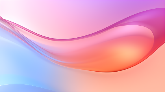 柔和粉黄蓝抽象曲线的背景摄影图