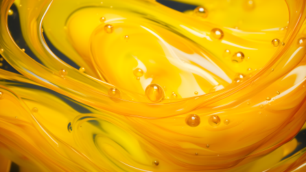 黄色液体在液体中盘旋摄影图片