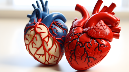 红蓝科学插图人工心脏摄影图片