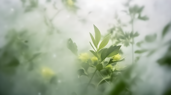 柔美绿色植物摄影图