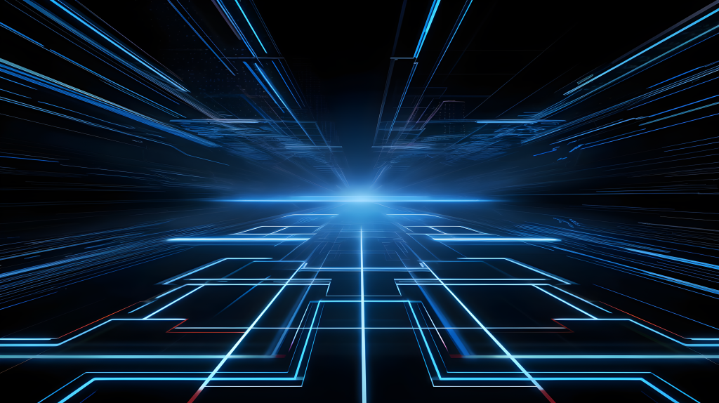 未来科技蓝线黑底高清图