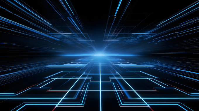 未来科技蓝线黑底高清图