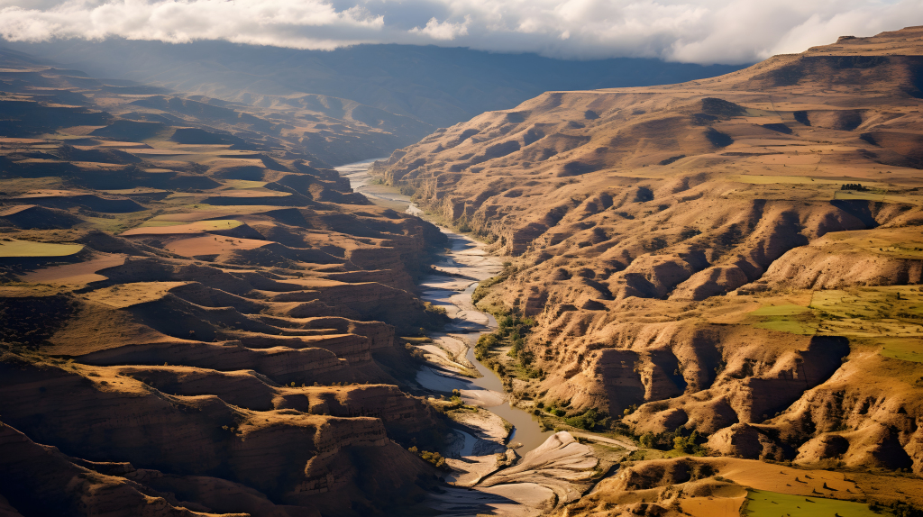 黄土高原山地风景摄影版权图片下载
