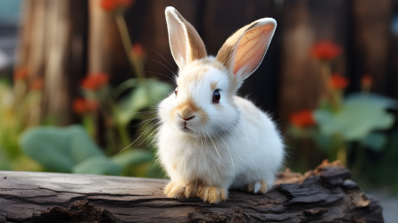 一只可爱小兔摄影图片