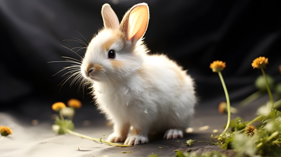 可爱的宠物兔子摄影图片