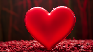 浪漫红心摄影图片