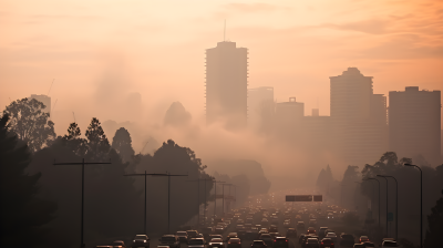 城市雾霾真实摄影图