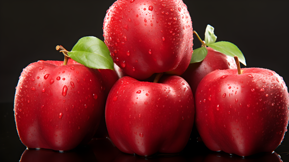 酸甜可口的红苹果摄影图片