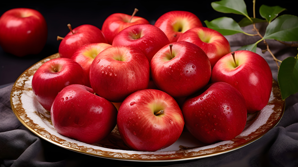 红苹果的摄影图片