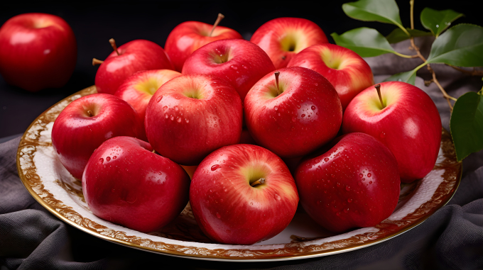 红苹果的摄影图片