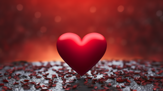 美丽红心摄影图片