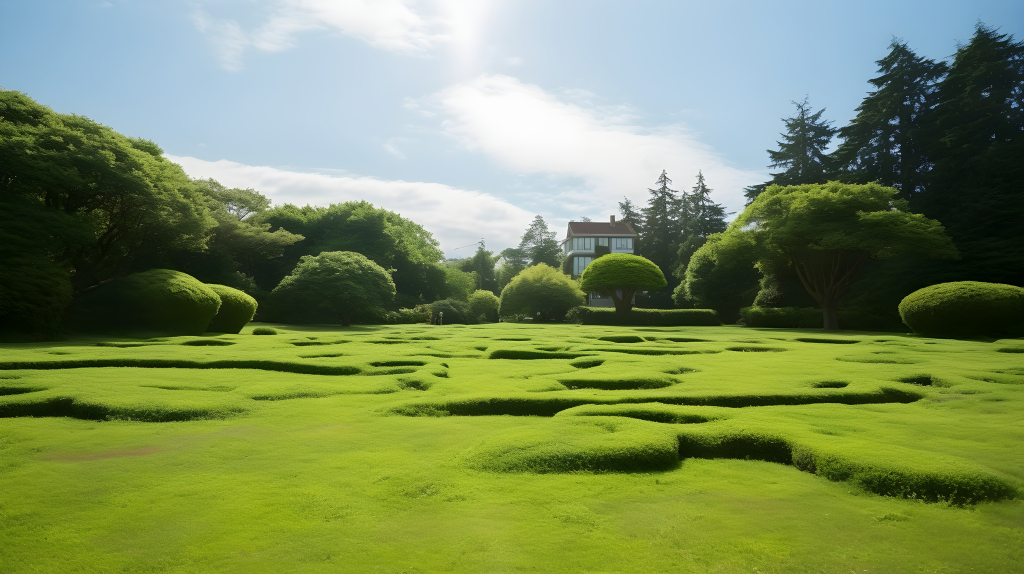 户外青翠草坪唯美风光摄影图版权图片下载