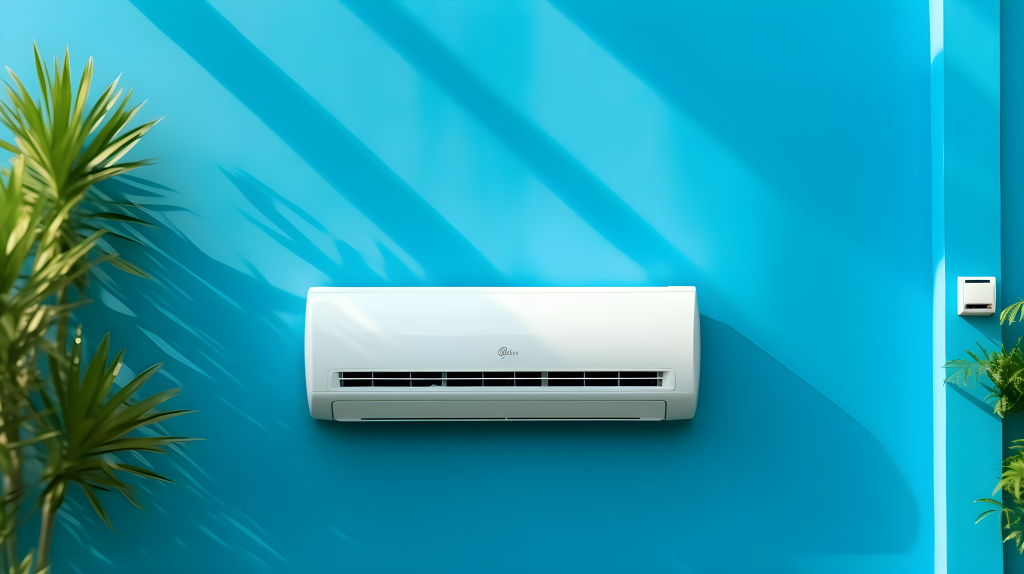 安装的逼真风格空调摄影图片