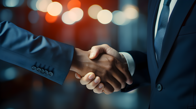 商务人士握手摄影图片