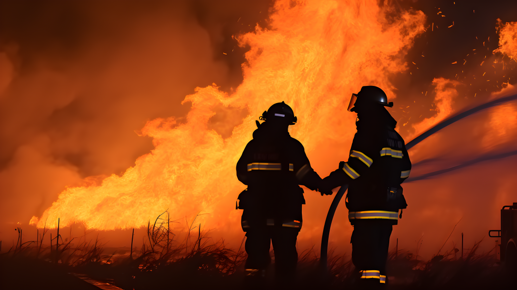 消防员救援摄影图片