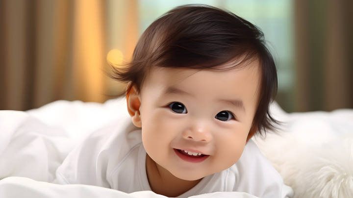 婴儿微笑的摄影版权图片下载