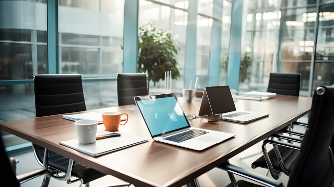 清新自然的会议室摄影图片