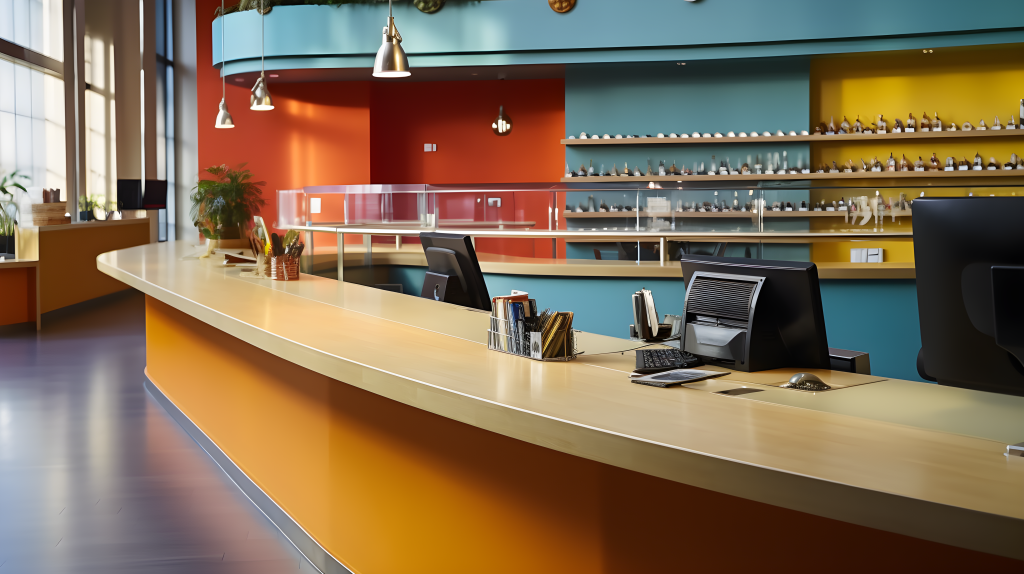 绚丽色彩的吧台逼真摄影版权图片下载