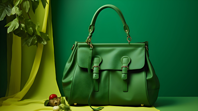 绿色包袋摄影图