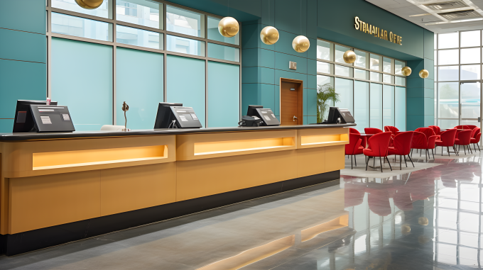 明亮的服务大厅摄影图片