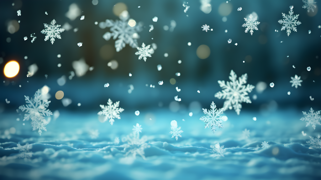 飘落的雪花，美丽摄影图