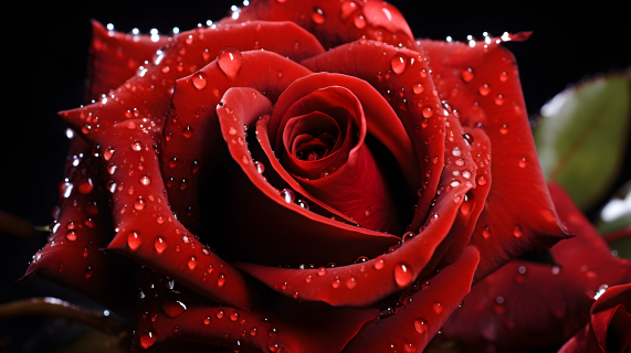 绚丽的红玫瑰摄影图片