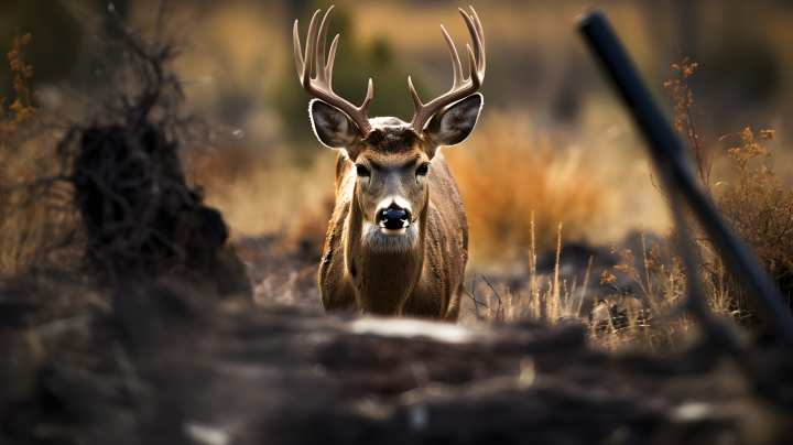 狩猎中的鹿摄影版权图片下载