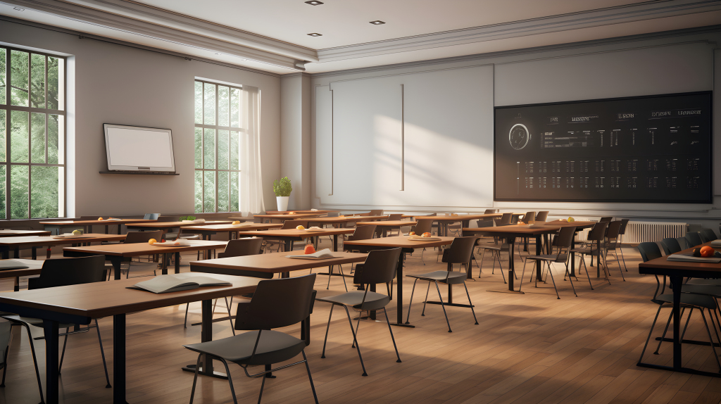 32K UHD风格的新古典简约教室摄影版权图片下载