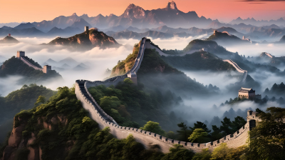 中国长城超现实风景摄影图
