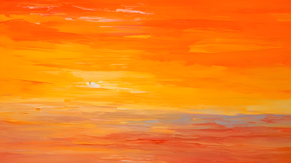 简约背景下的印象派橘色日落摄影图片