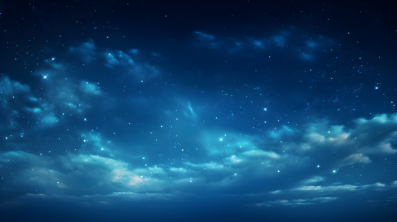 星星艺术组风格的柔和聚焦蓝色夜空摄影图片