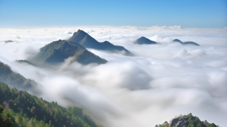 中国山上的云彩