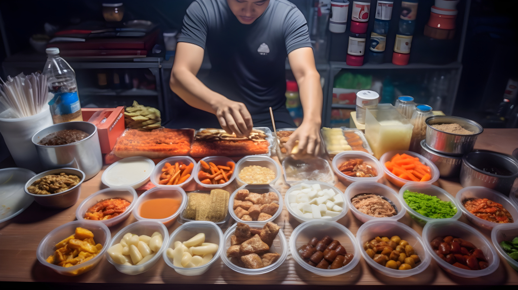 嘉年华风格各种小吃摄影版权图片下载