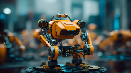 未来工厂机器人自动化摄影图