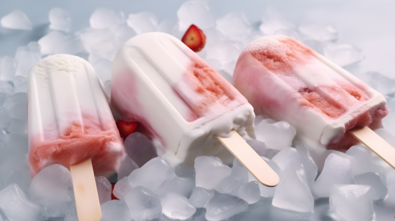冰上五味糖霜摄影图