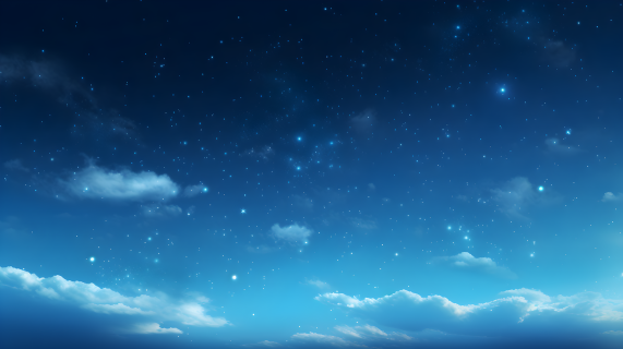 星星艺术团风格的蓝色夜空摄影图片
