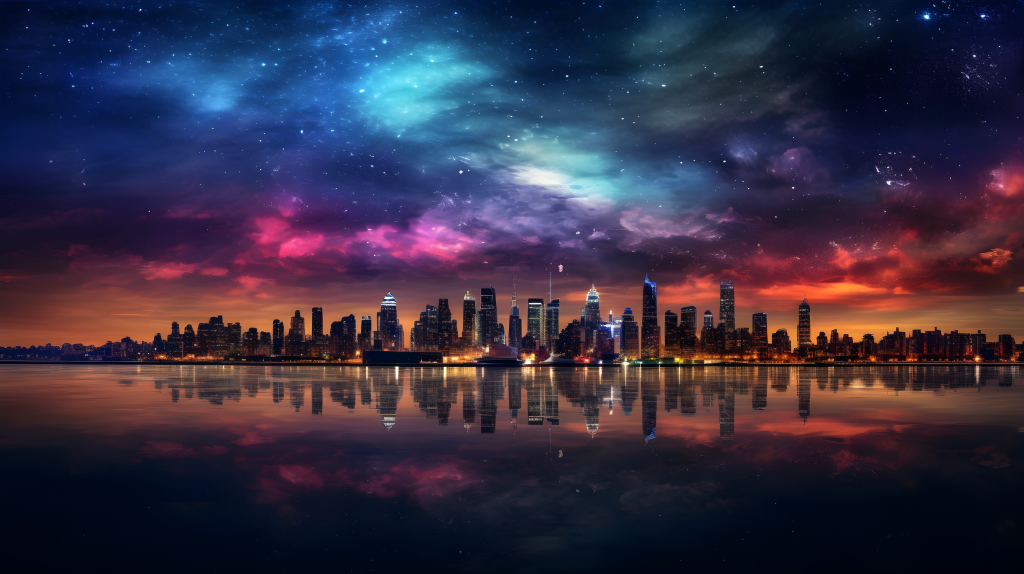 湖光山色，宏观视野下的宇宙抽象摄影图