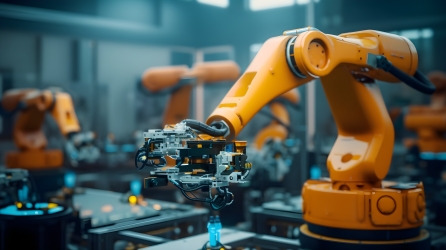 未来工厂机器人自动化摄影图