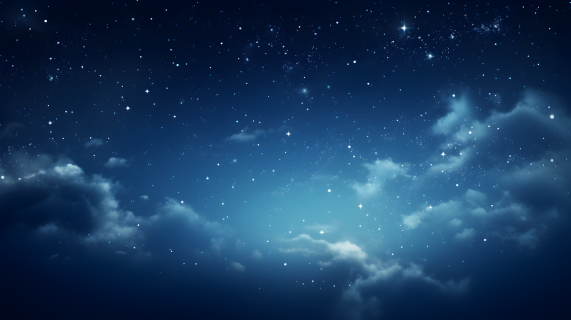 星星艺术组风格下的蓝色夜空摄影图