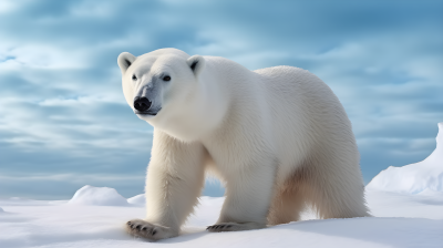 冰雪世界北极熊高清图
