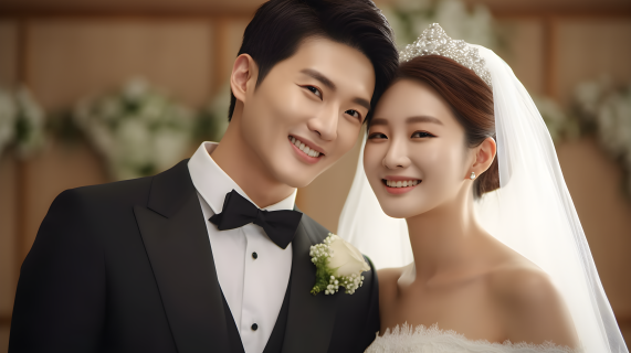 韩风白色婚礼摄影图片