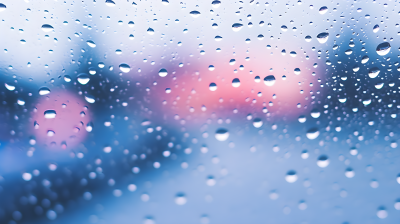 浪漫梦幻的雨滴玻璃摄影图