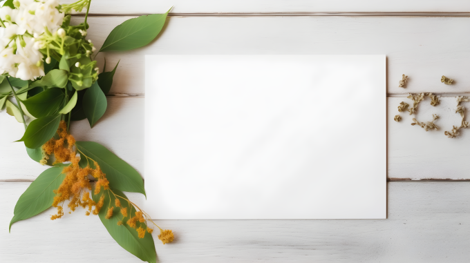 婚礼请柬花卡摄影图片