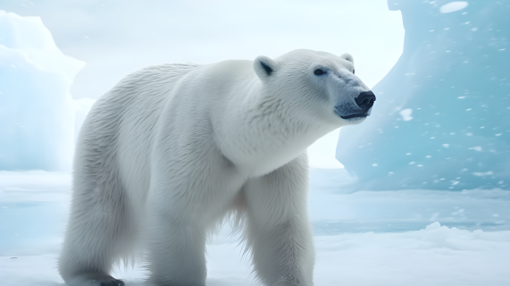 野生北极熊高清摄影图片