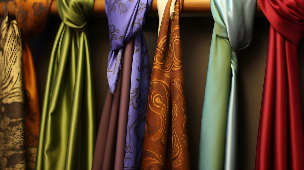 多彩纹理的围巾摄影版权图片下载