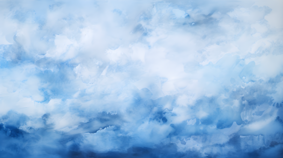 戏剧天空风格的蓝色水彩背景摄影图片