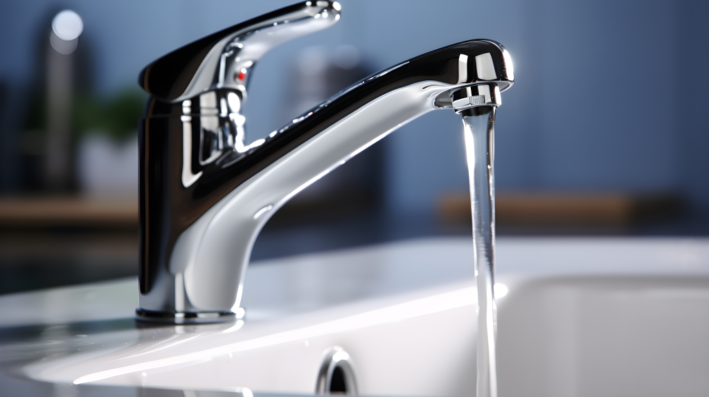 厨房水龙头漏水特写摄影版权图片下载