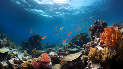 海底珊瑚美丽风景的摄影图