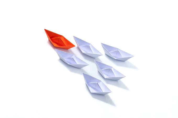 折纸小船队高清图