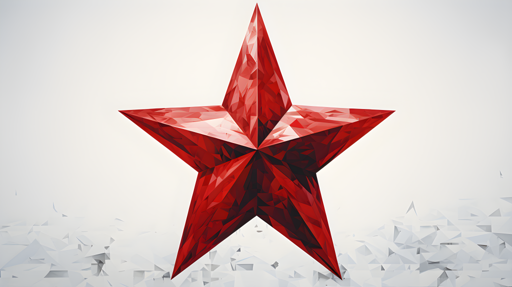 红色星星摄影图片